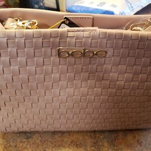 Bebe Blush Woven Shoulder Bag